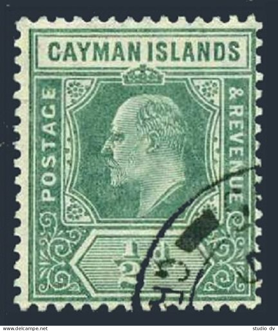 Cayman 21,used.Michel 21. King Edward VII,1907. - Iles Caïmans