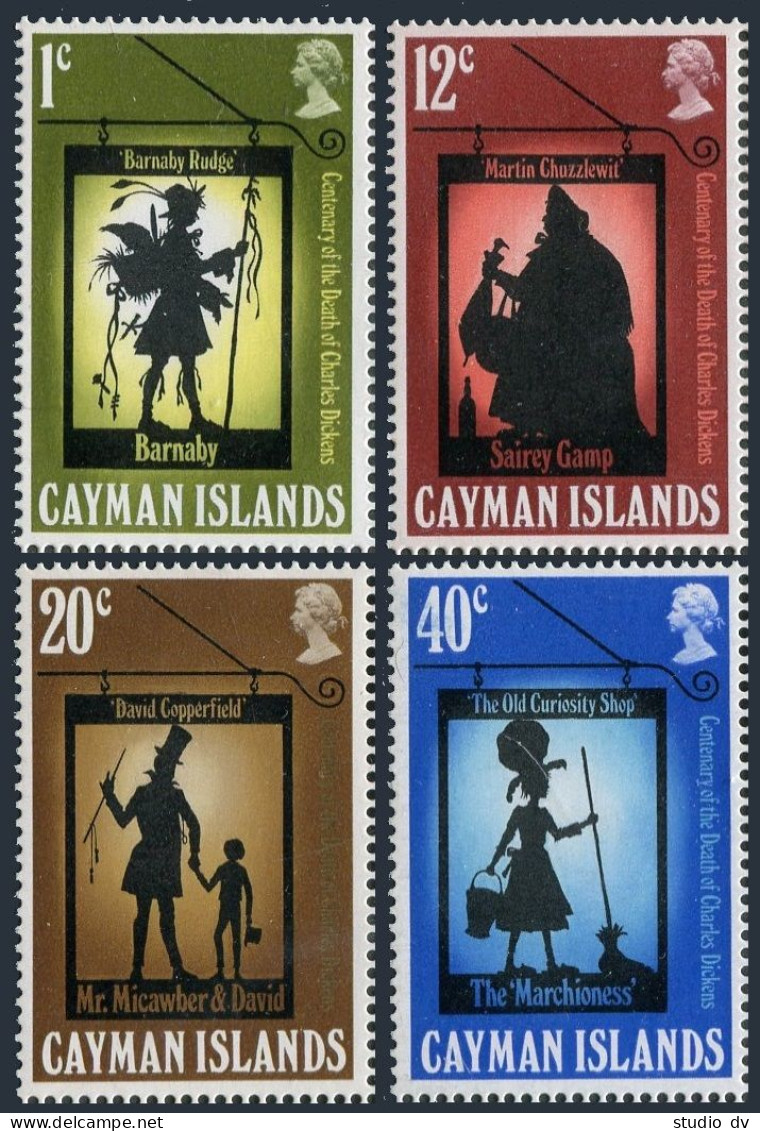 Cayman 258-261, MNH. Michel 257-260. Charles Dickens Centenary, 1970. - Cayman Islands