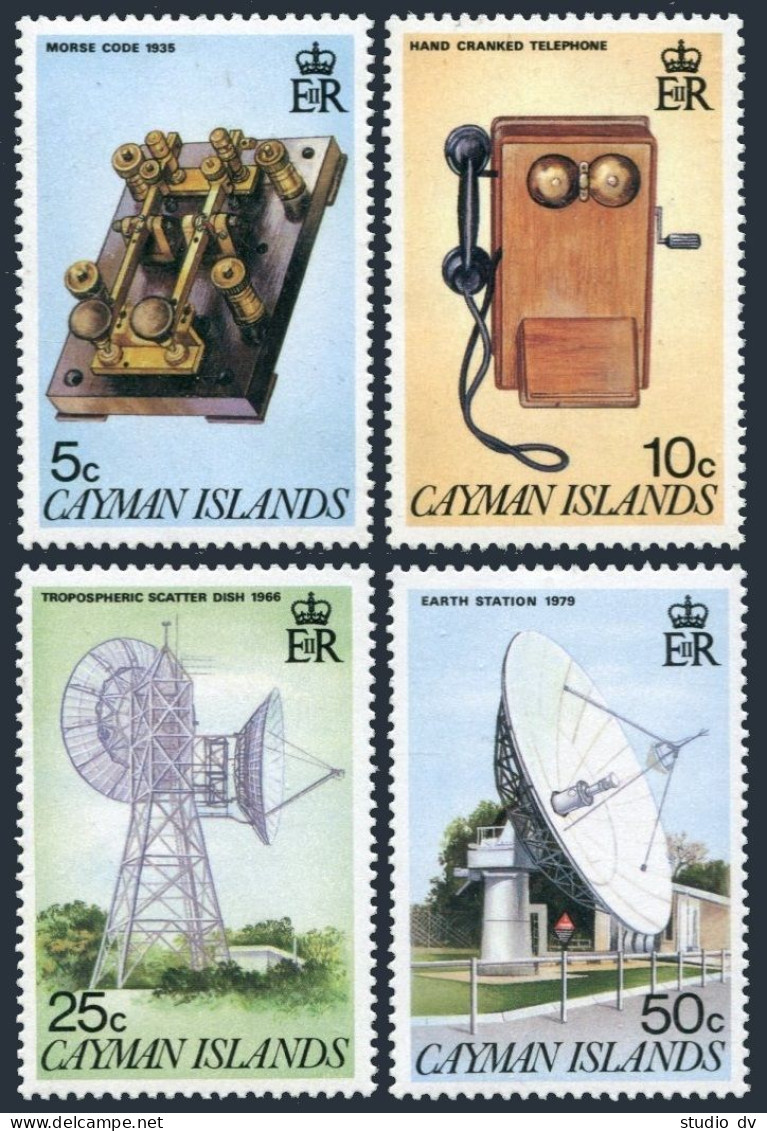 Cayman 547-550,MNH.Michel 557-560. Telecommunications 1985.Morse Code,Dish, - Cayman Islands