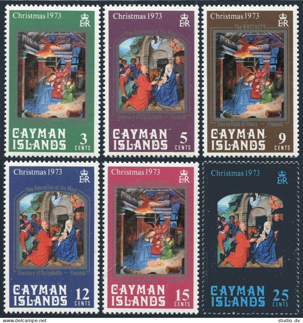Cayman 314-319, MNH. Mi 313-318. Breviary-Queen Isabella, Sforza Book. Christmas - Kaaiman Eilanden