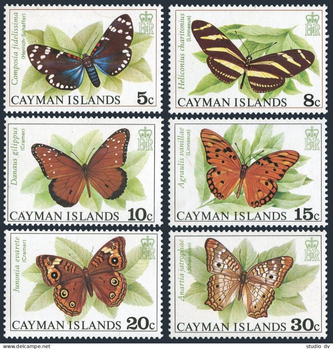 Cayman 386-391, MNH. Michel 389-392. Butterflies 1977. - Iles Caïmans