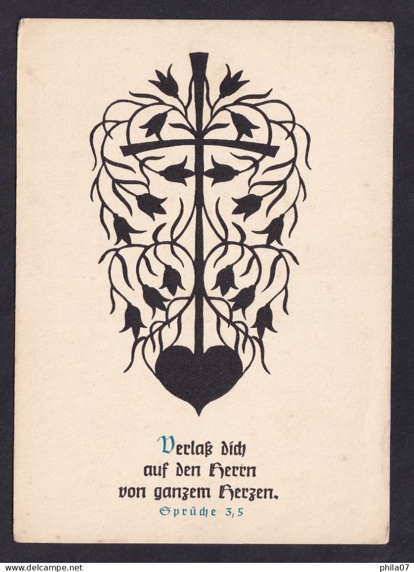 Verlak Dich Auf Den Herrn Von Ganzem Herzen / Postcard Not Circulated, 2 Scans - Silhouette - Scissor-type