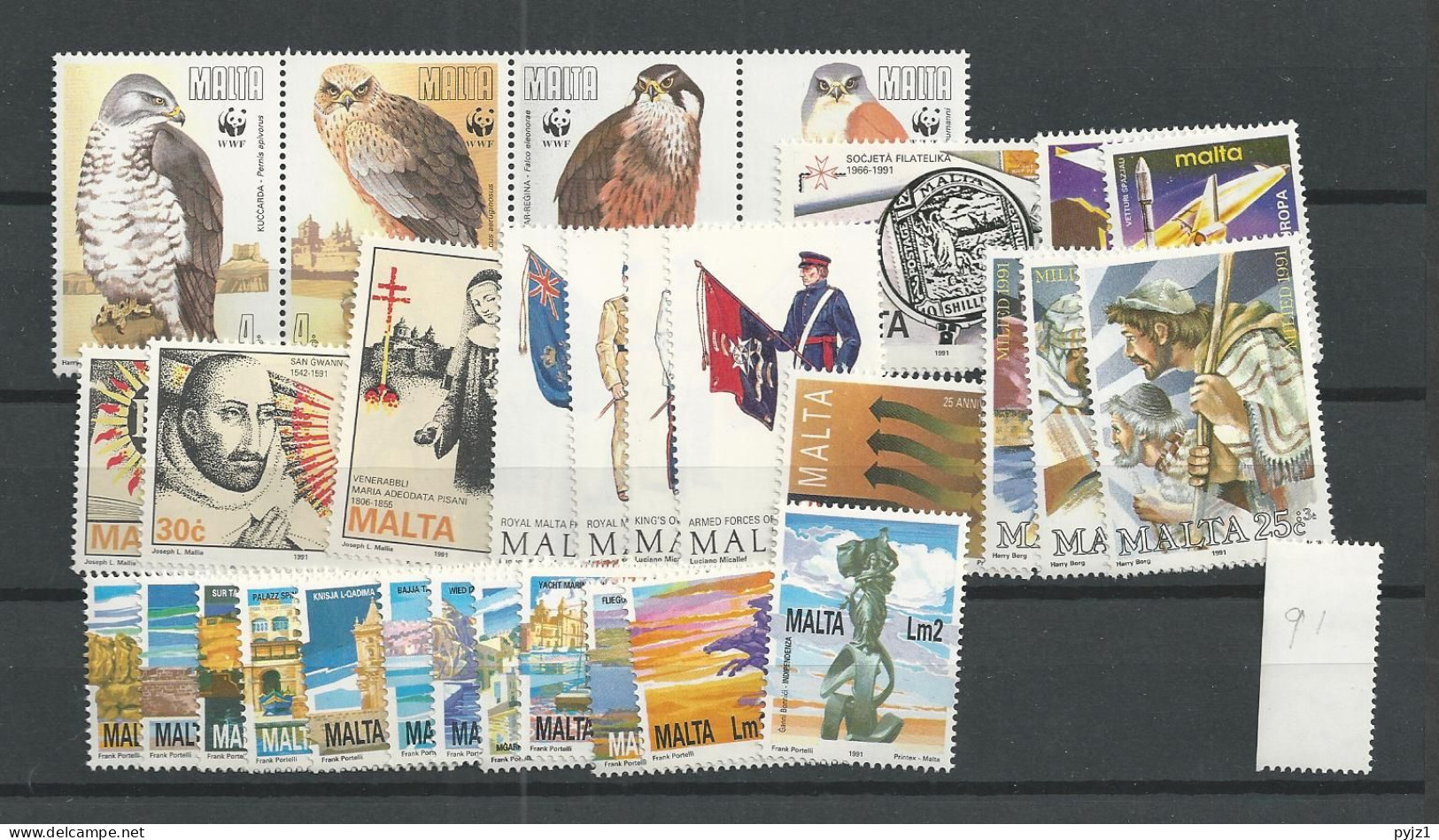 1991 MNH Malta Year Collection Postfris** - Malta