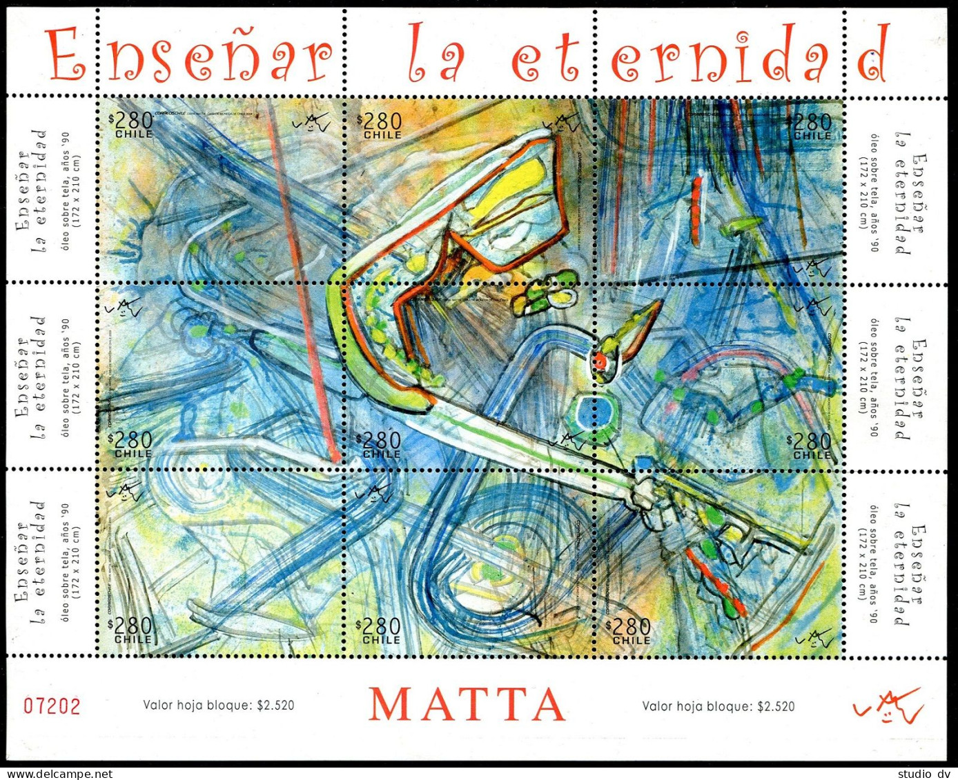 Chile 1502-1504 Ai Sheets, MNH. Paintinga By Roberto Matta, 2008. - Chili