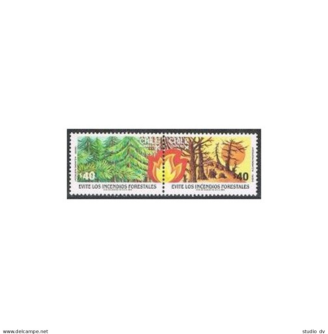 Chile 705a, MNH. Michel 1109-1110. Campaign For Prevention Of Forest Fires, 1985 - Chile