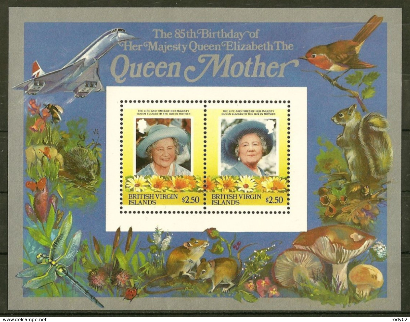 ILES VIERGES - REINE MERE ELISABETH - BF 26 ET 27 - NEUF** MNH - Royalties, Royals