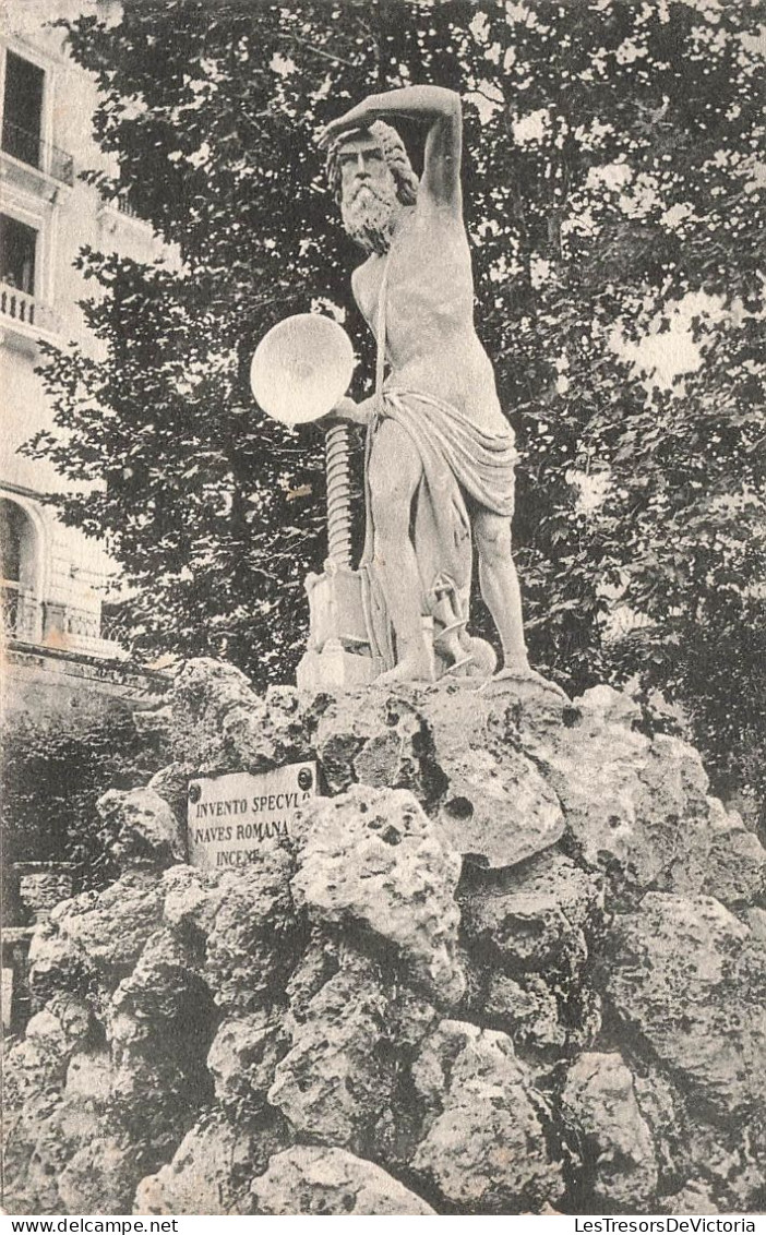 ITALIE - Siracusa - Archimede - Statua In Marmo - Carte Postale Ancienne - Siracusa