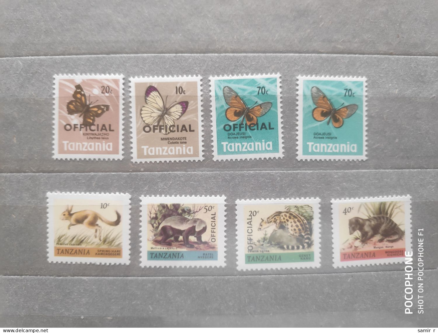 Tanzania	Butterflies Animals (F97) - Tanzanie (1964-...)