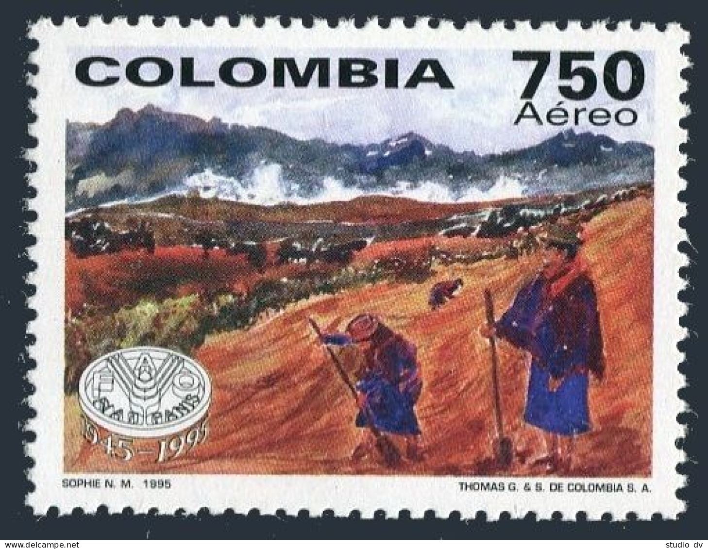 Colombia C870,MNH.Michel 1983. FAO, 50th Ann. 1995. - Colombie