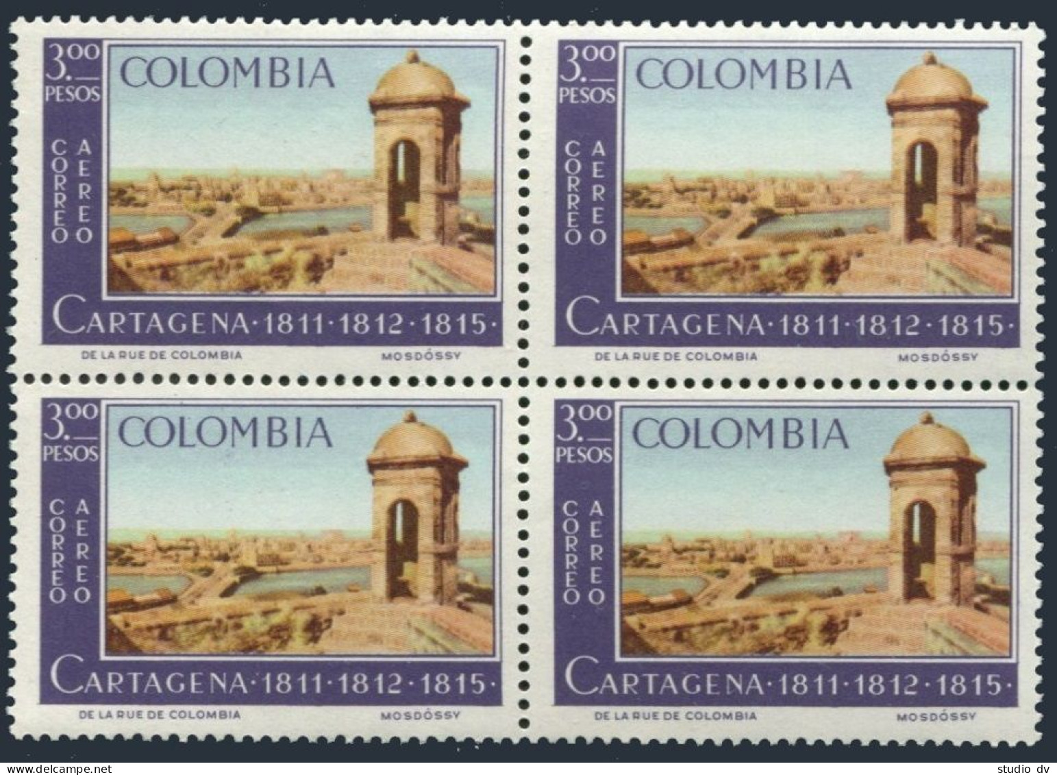 Colombia C461 Block/4,MNH.Michel 1054. Cartagena's Independence In 1811.1964. - Kolumbien