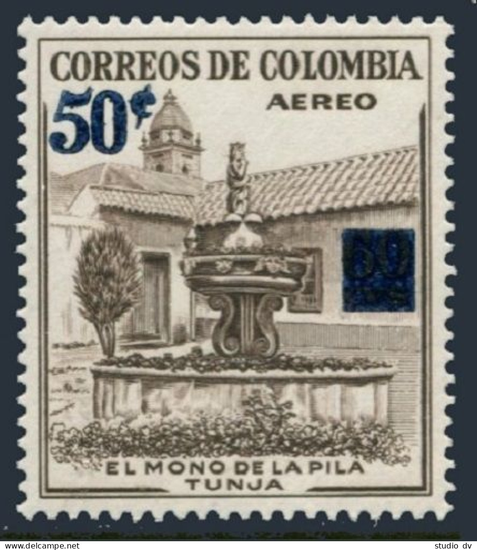 Colombia C321, MNH. Michel 855. Mono Fountain, Tunja, New Value, 1959. - Colombia