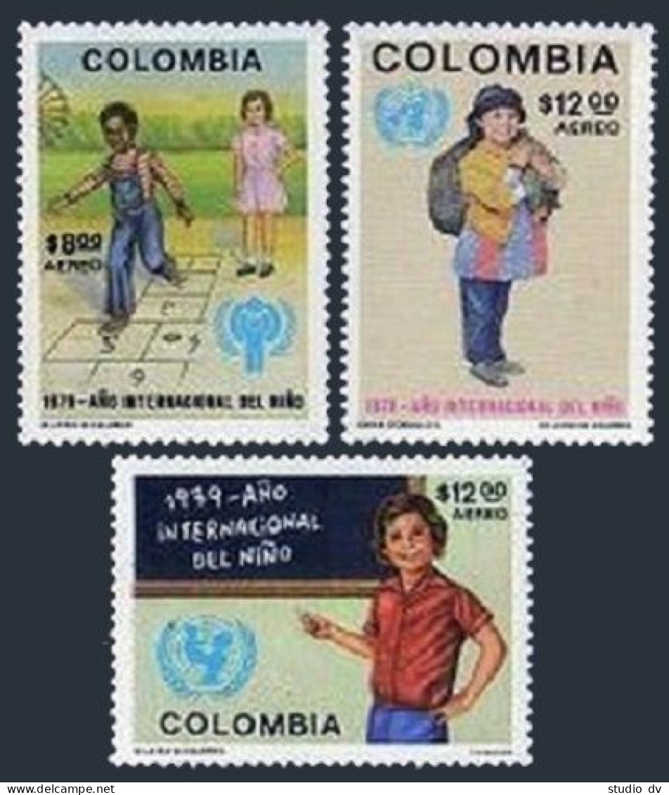 Colombia C673-C675,MNH.Michel 1390-1392. ICY-1979.Children. - Colombia