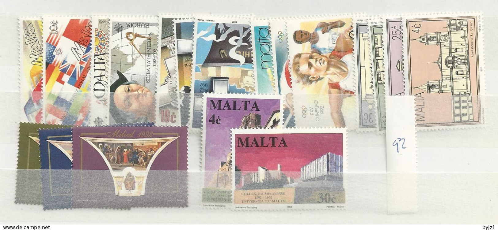 1992 MNH Malta Year Collection Postfris** - Malta