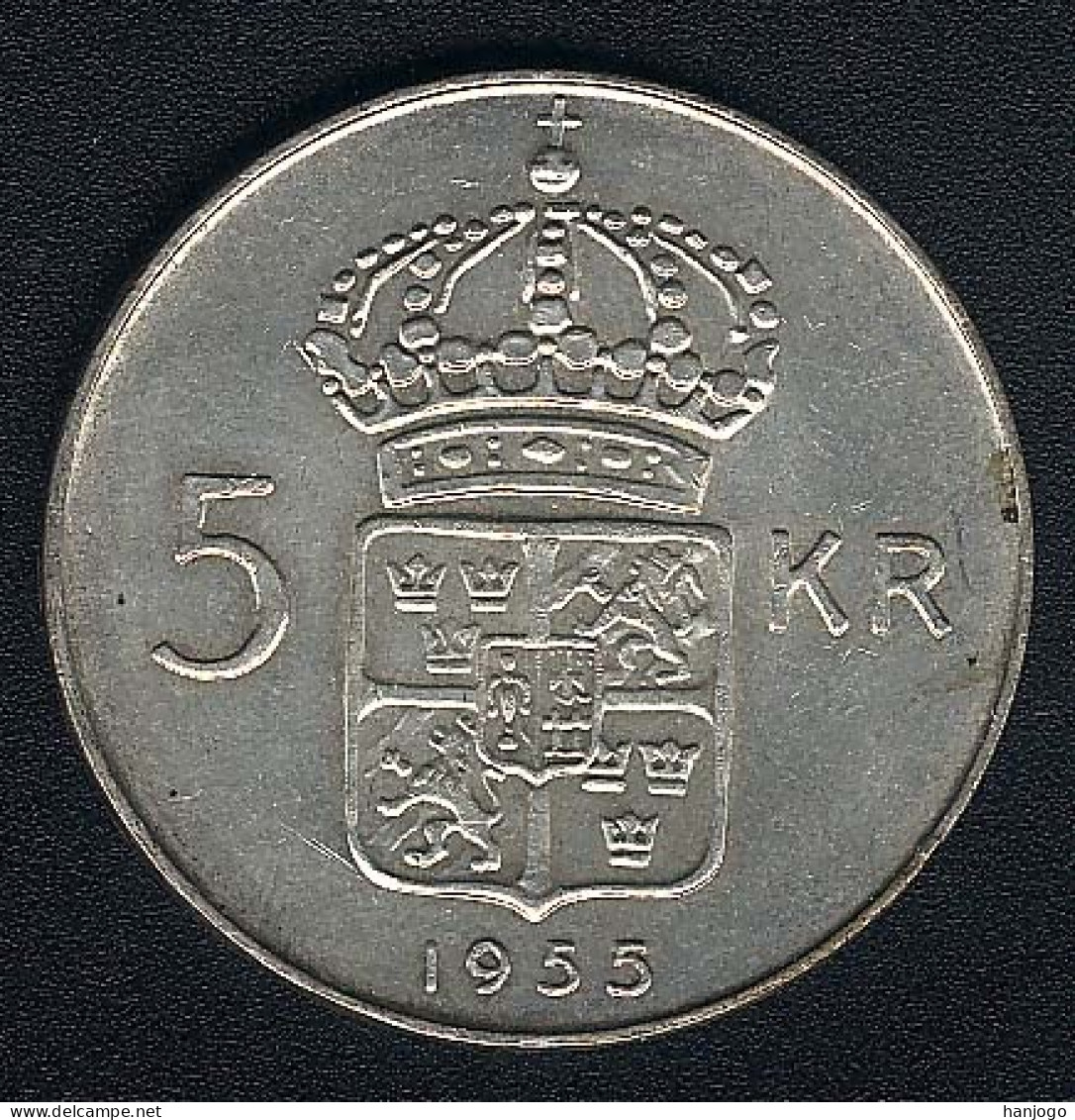 Schweden, 5 Kronor 1955, Silber, XF/UNC - Schweden