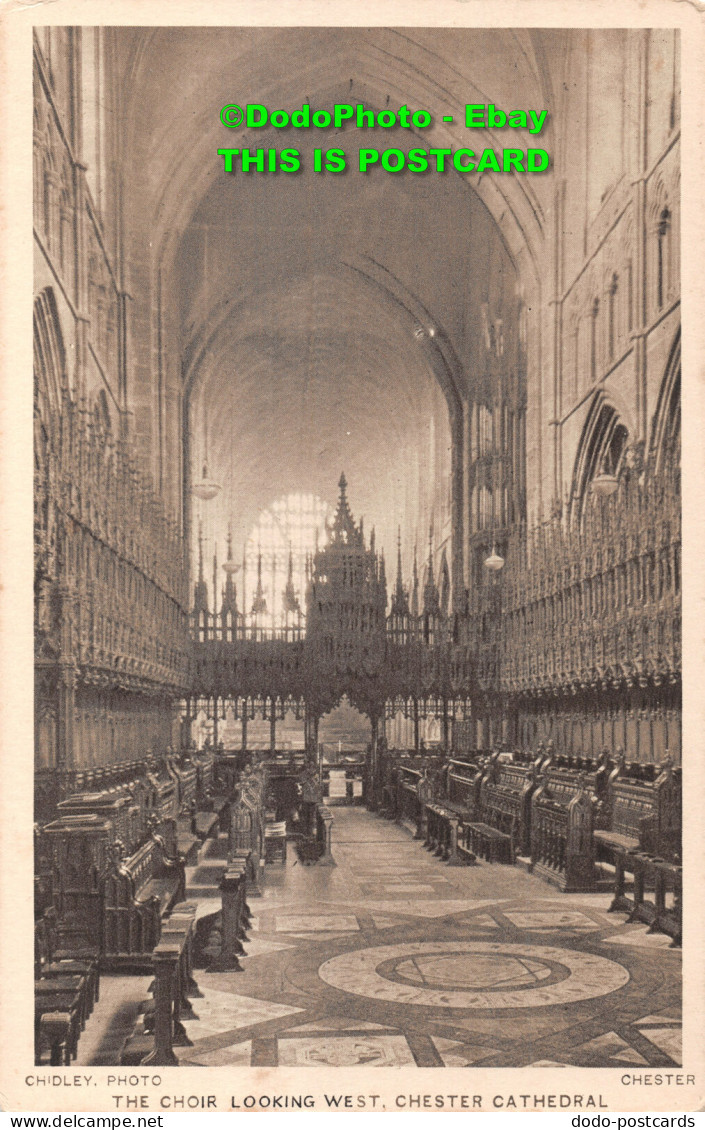 R419634 Chester Cathedral. The Choir Looking West. Chidley - World