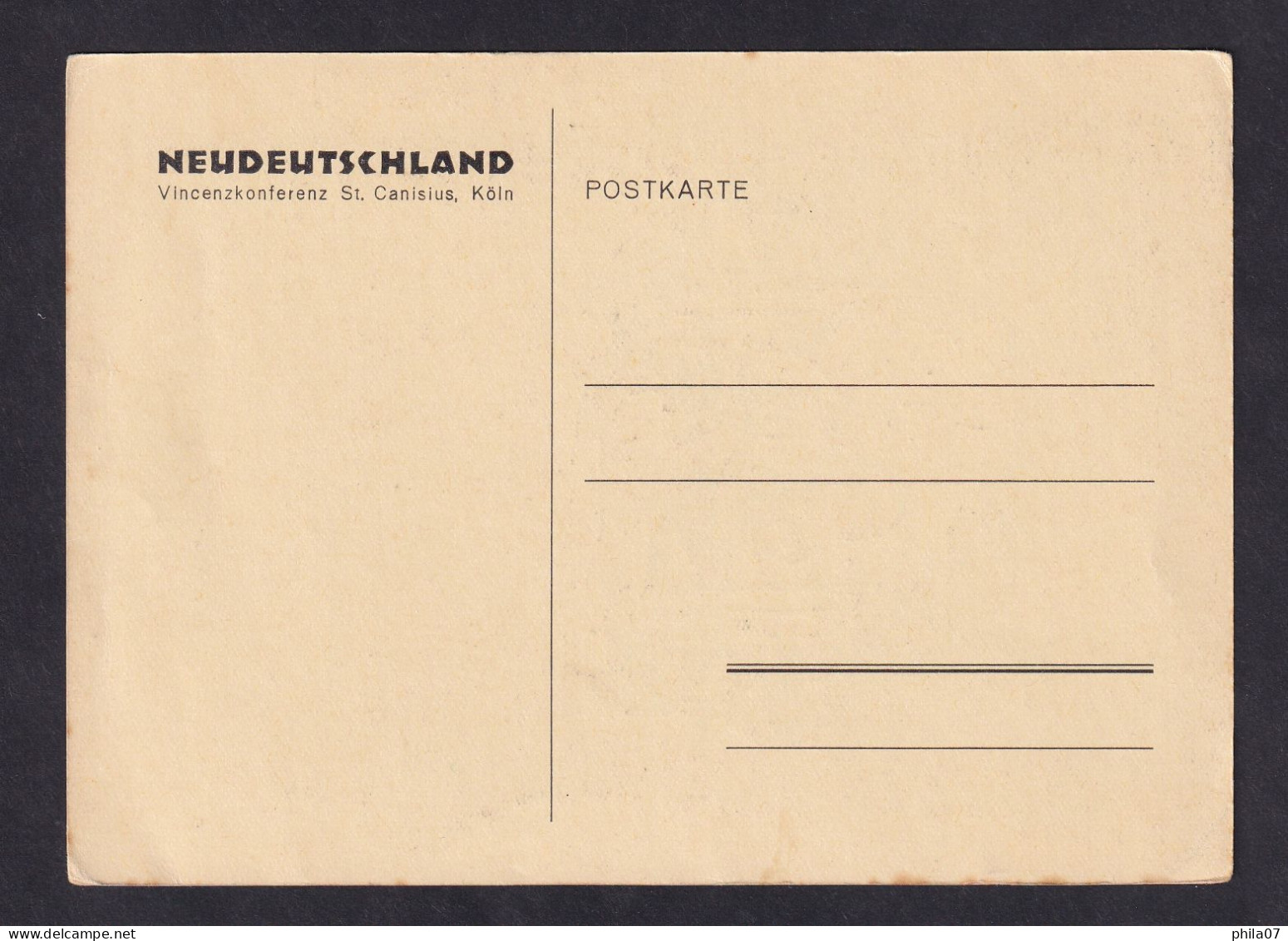 Evening Prayer - Neudeutschland / Postcard Not Circulated, 2 Scans - Silhouette - Scissor-type