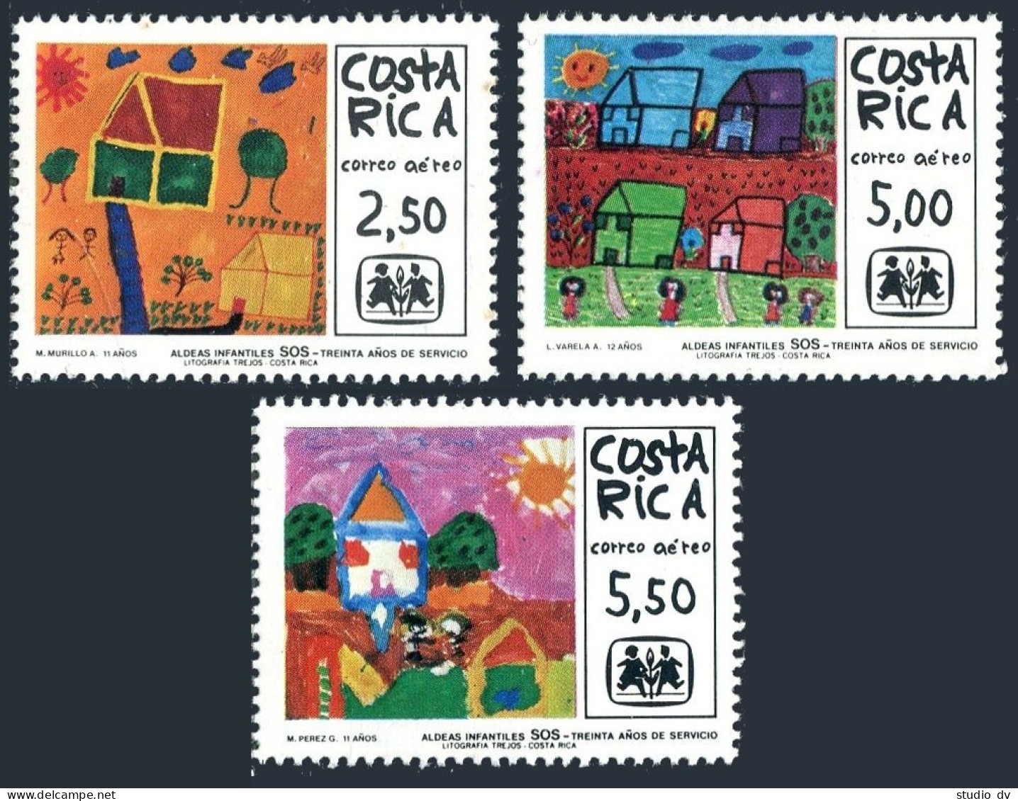 Costa Rica C765-C767, MNH. Michel 1048-1050. SOS Children's Villages, 1979. - Costa Rica