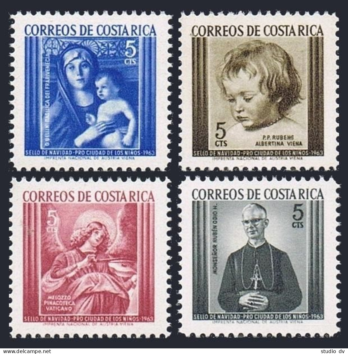 Costa Rica RA16-RA19, MNH. Mi Zw 20-23. Tax Stamps 1963. Rubens Bellini,R.Odio. - Costa Rica