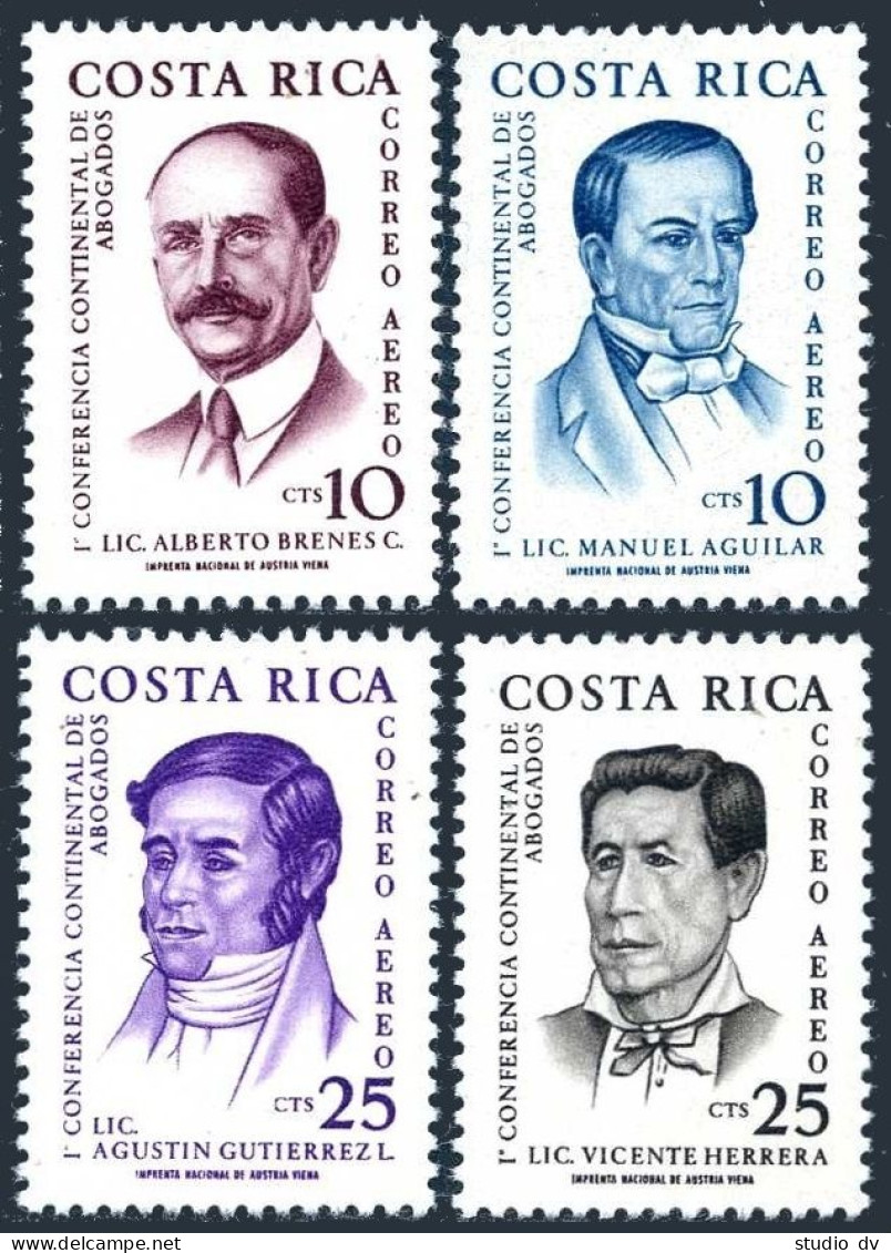 Costa Rica C316-C319, MNH. Michel 583-586. Continental Congress, Lawyers, 1962. - Costa Rica