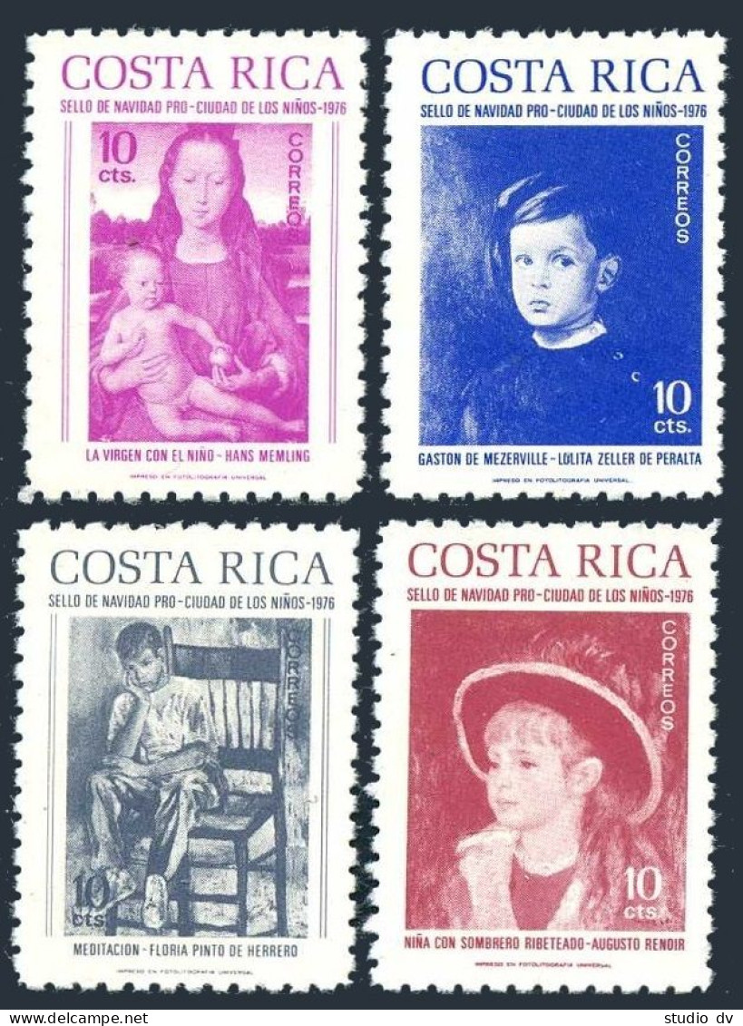 Costa Rica RA69-RA72, MNH. Mi Zw 69-73. Postal Tax. Christmas 1976. Paintings. - Costa Rica