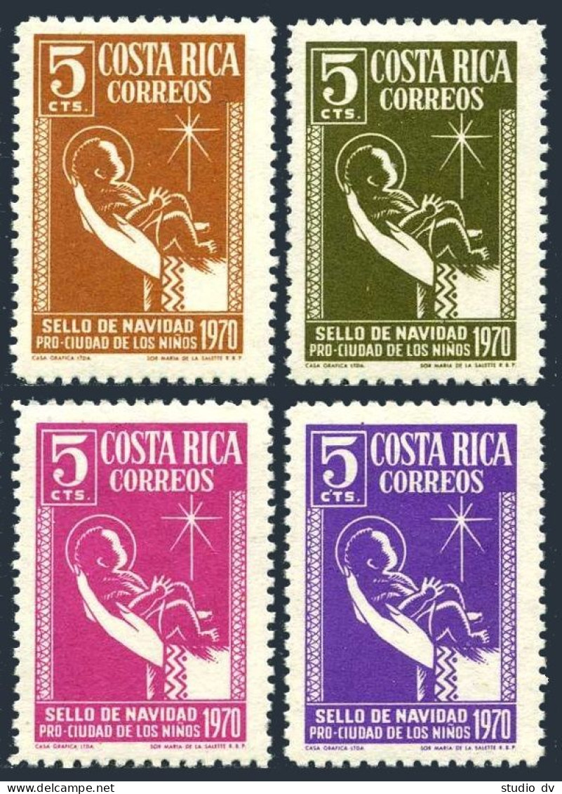 Costa Rica RA45-RA48, MNH. Michel Zw 49-52. Tax. Christmas 1970. Child. - Costa Rica