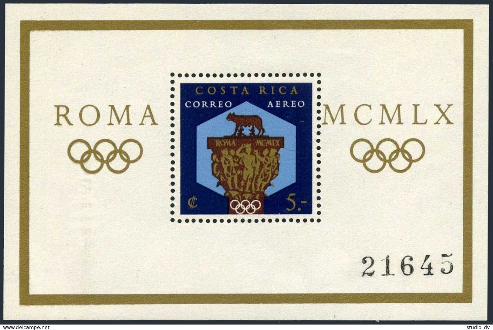 Costa Rica C303-C312,C313A,C313B,MNH. Olympics Rome-1960.Runner,Swimmer,Bicycle, - Costa Rica