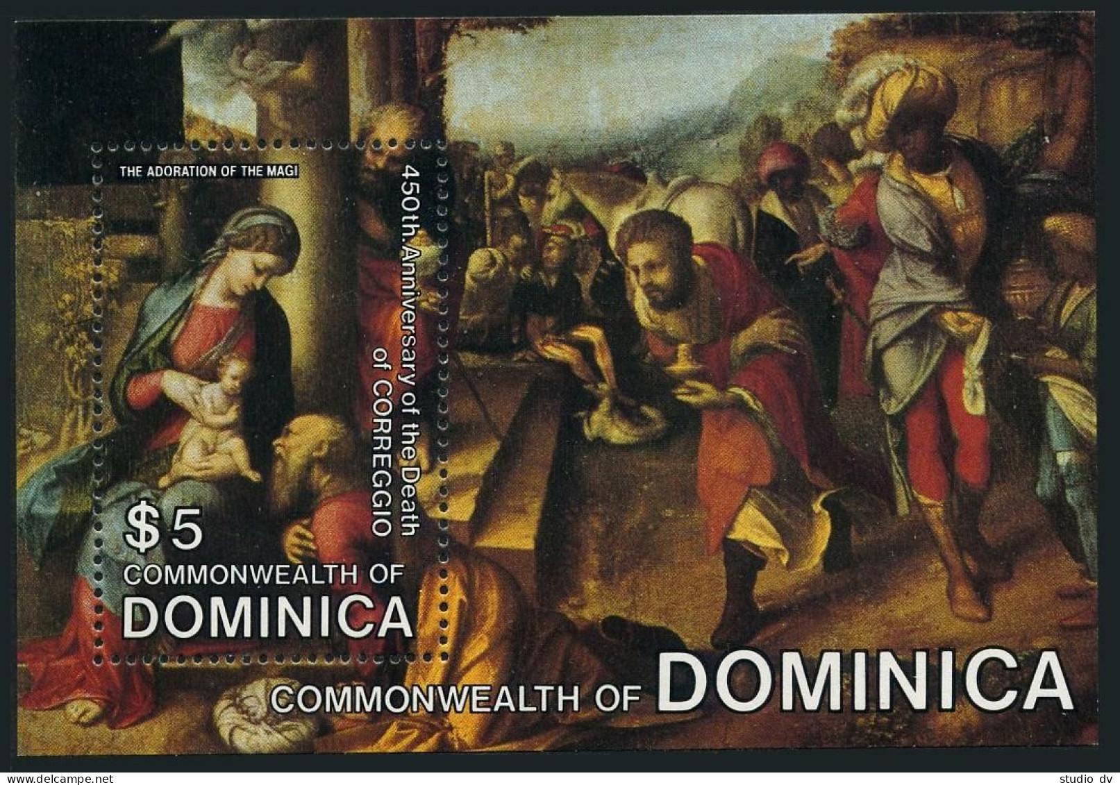 Dominica 862-863, MNH. Michel Bl.91-92. Painting By Correggio, Degas, 1984. - Dominique (1978-...)