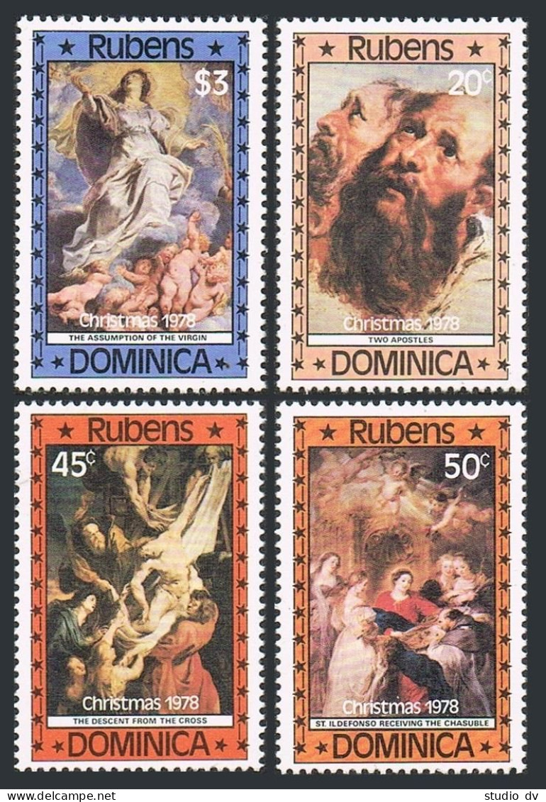 Dominica 579-582, MNH. Michel 586-589. Christmas 1978. Peter Paul Rubens. - Dominique (1978-...)
