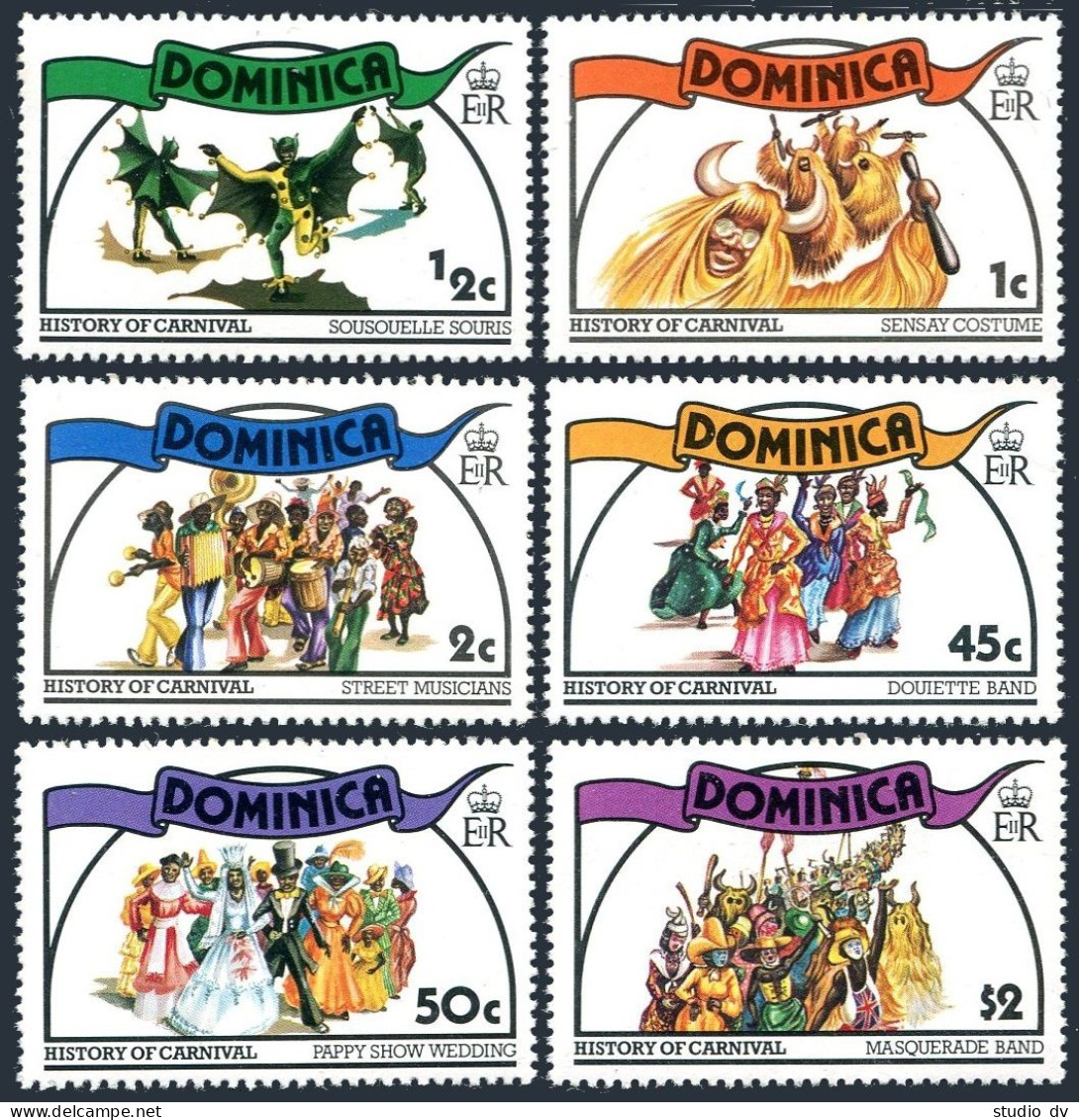 Dominica 555-560, MNH. Michel 561-566. History Of Carnival, 1978. Masquerade. - Dominique (1978-...)