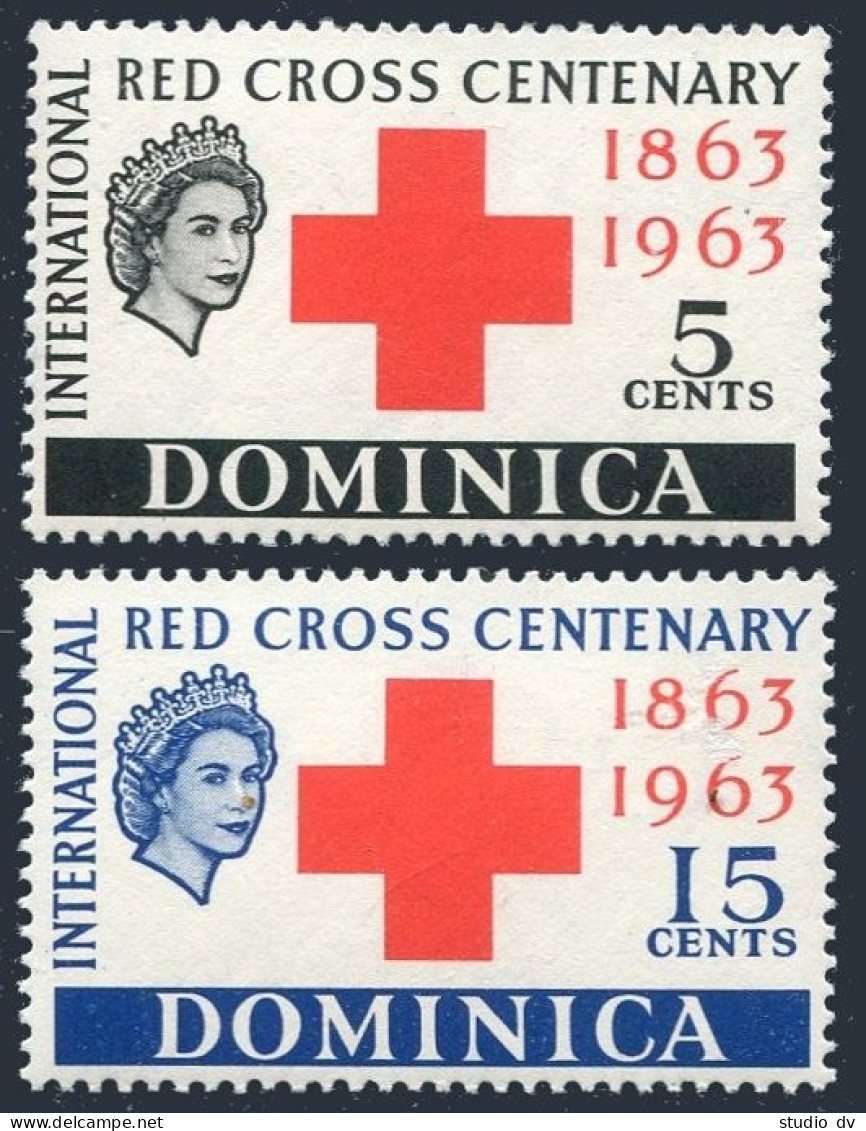 Dominica 182-183, Hinged. Michel 178-179. Red Cross Centenary, 1963. - Dominica (1978-...)