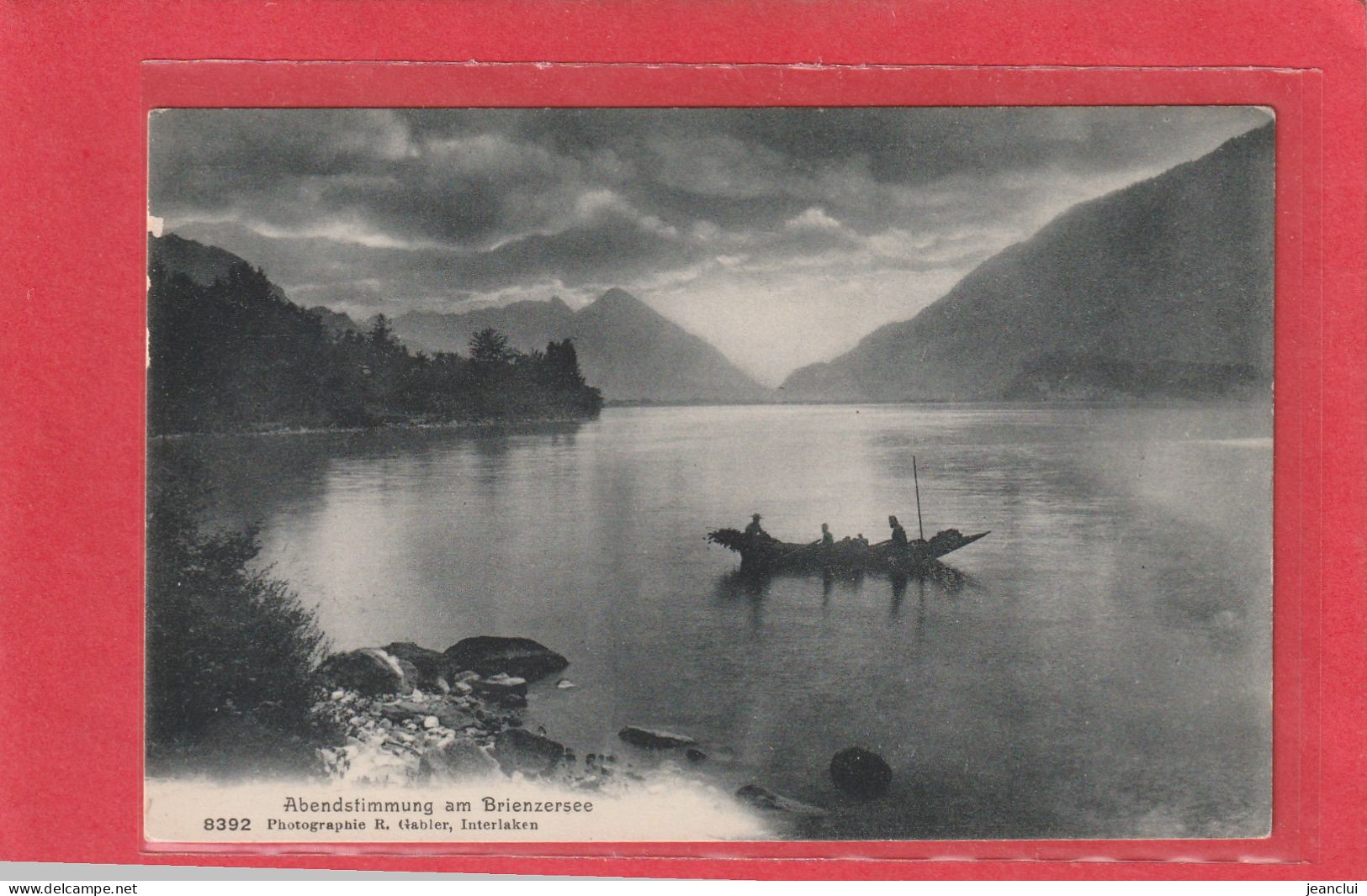 8392.  ABENDSTIMMUNG AM BRIENSERSEE .  CARTE ANIMEE NON ECRITE - Brienz