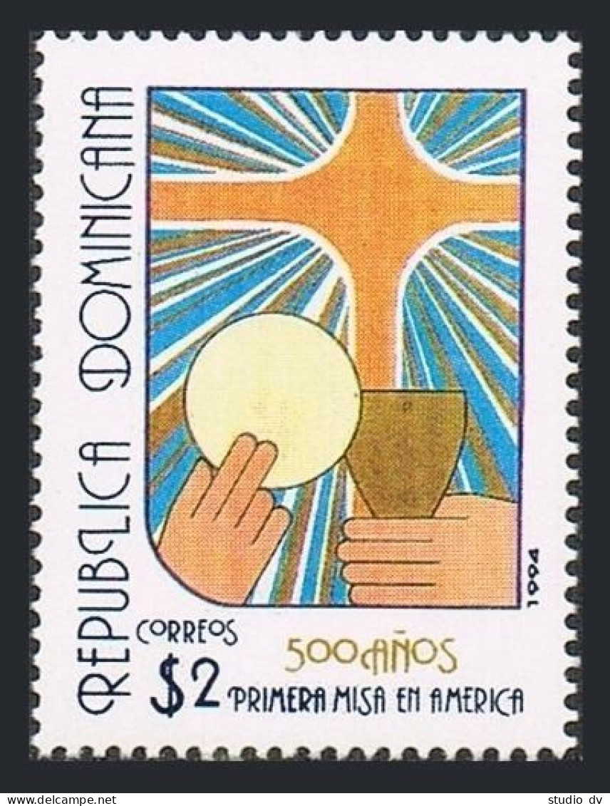 Dominican Rep 1153,MNH.Michel 1686. First Mass In America,500th Ann.1994. - Dominica (1978-...)