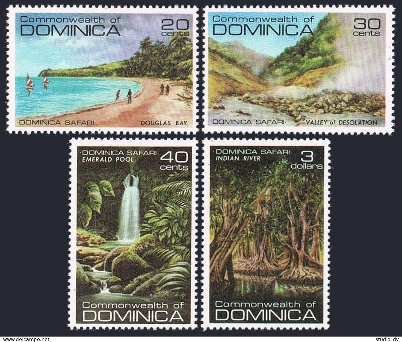 Dominica 689-692, MNH. Michel 701-704. Safari, 1981. Douglas Bay, Emerald Pool. - Dominique (1978-...)