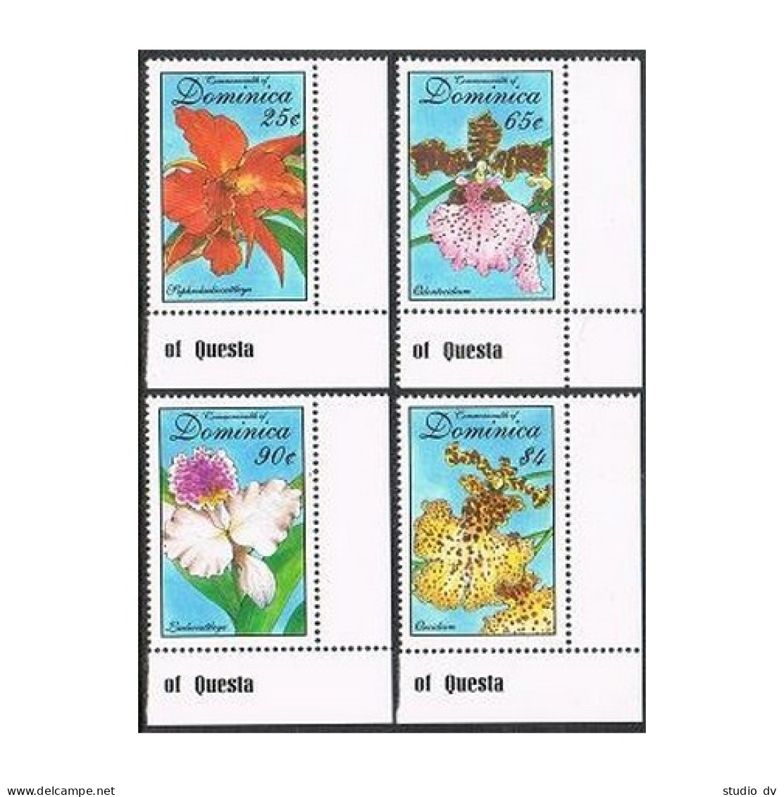 Dominica 1668 X4,1st Set,1676,MNH.Michel 1815/1821,Bl.259. Orchids 1994. - Dominica (1978-...)