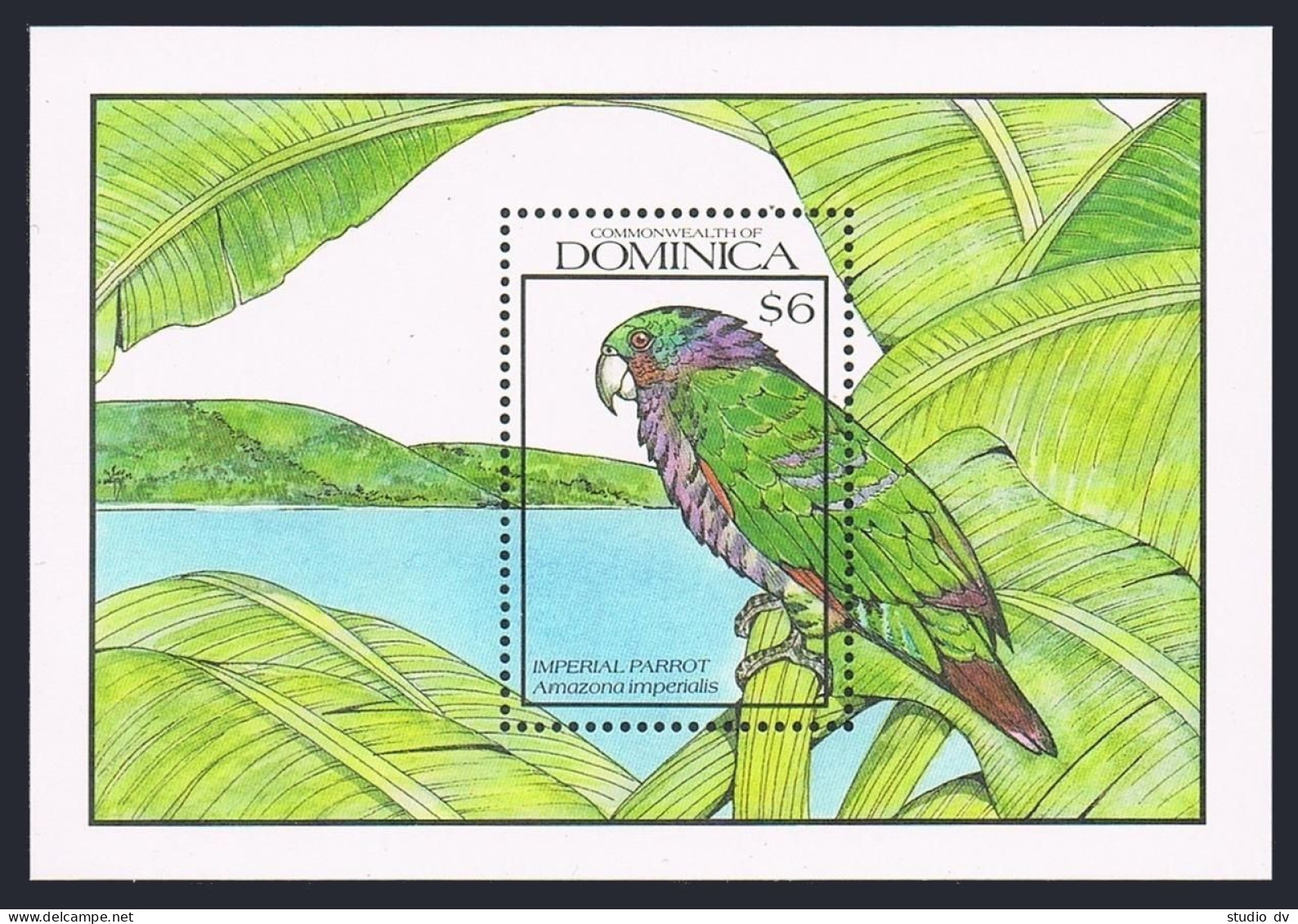 Dominica 1249-1250,MNH.Mi Bl.168-169. Birds 1990.House Wren,Imperial Parrot. - Dominique (1978-...)