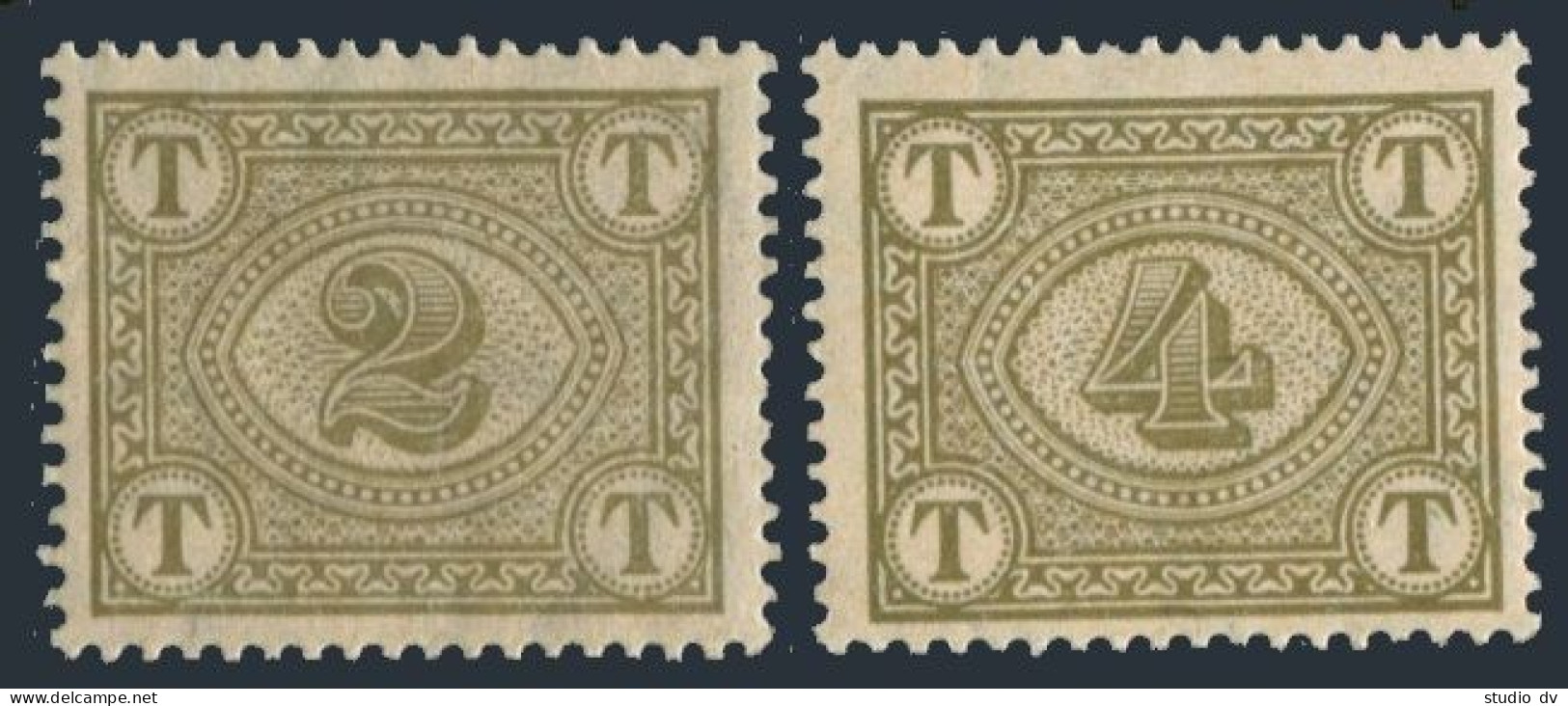 Dominican Republic J9-J10,MNH.Michel P9-P10. Postage Due Stamps,1913.Numeral. - Dominican Republic