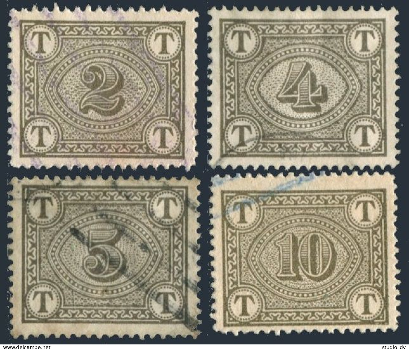 Dominican Republic J1-J4,used.Michel P1-P4. Postage Due Stamps,1901.Numeral. - Dominicaine (République)