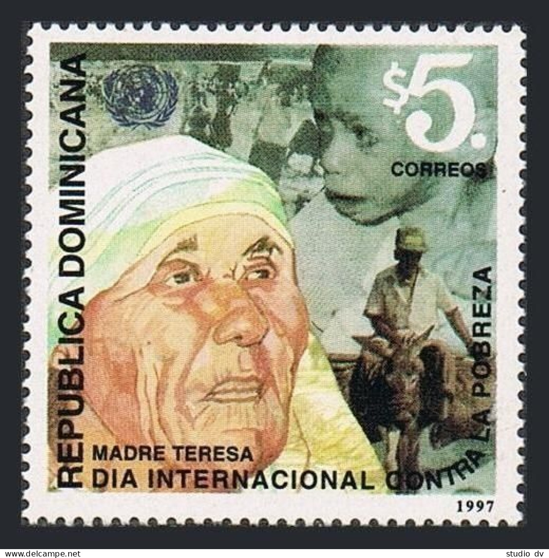 Dominican Rep 1262,MNH.Michel 1861. Mother Teresa,1910-1996.1997. - Dominikanische Rep.