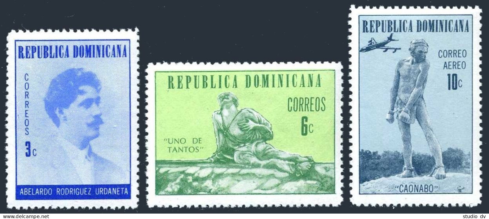 Dominican Rep 670-671, C176, MNH. Abelardo Rodriguez Urdaneta, Sculptor, 1970.  - Dominican Republic