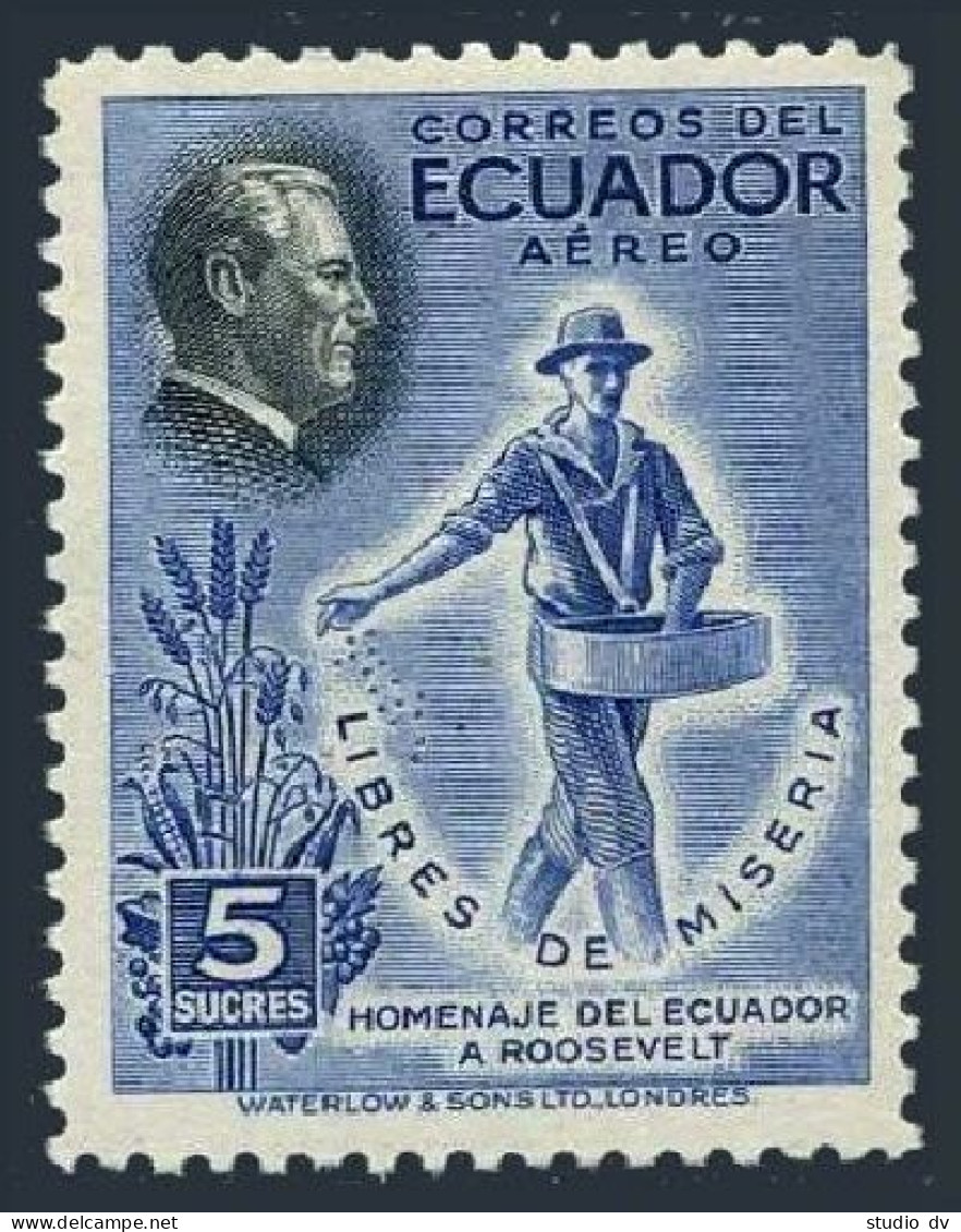 Ecuador C197, MNH. Michel 697. Franklin D.Roosevelt,1948. Sower. - Equateur