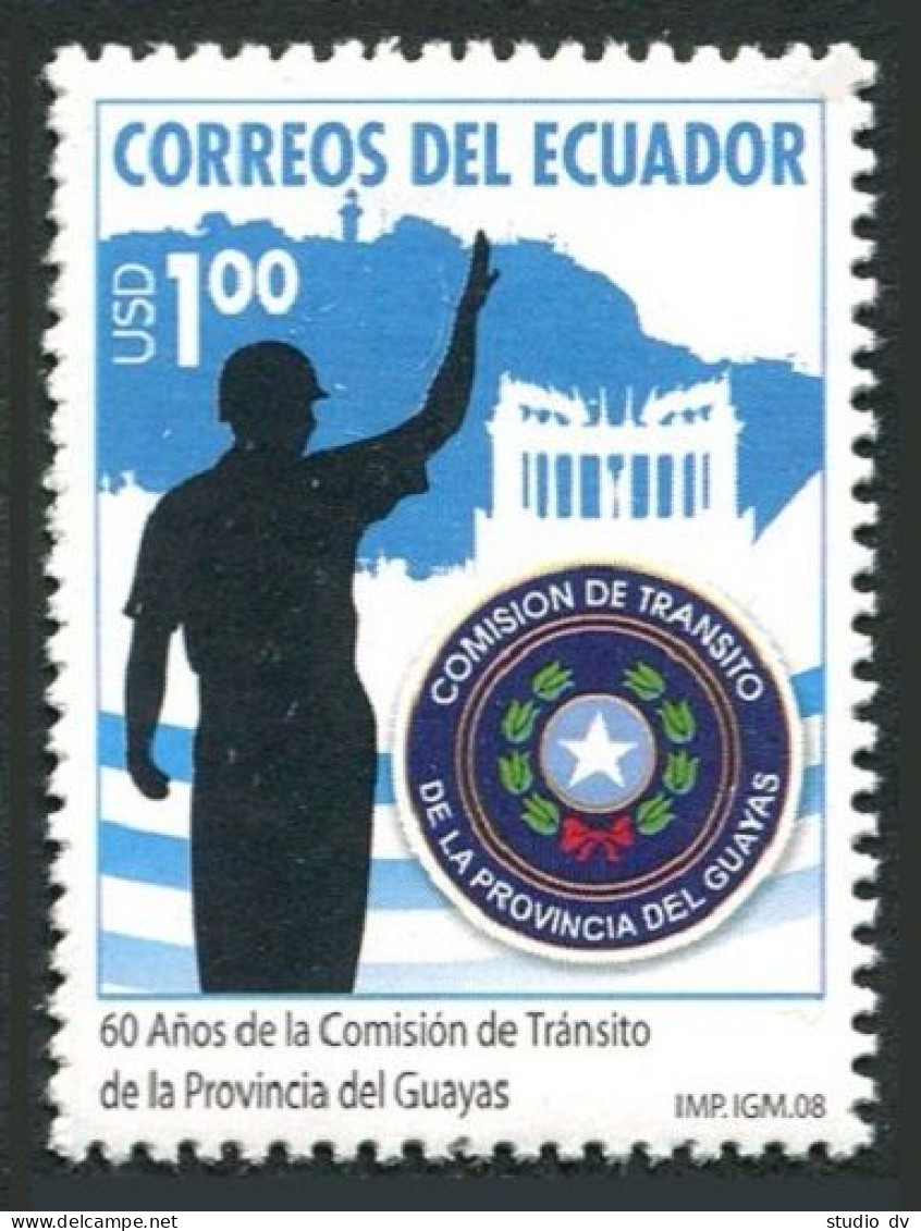 Ecuador 1920, MNH. Guayas Province Transit Commission, 60th Ann. 2008. - Equateur