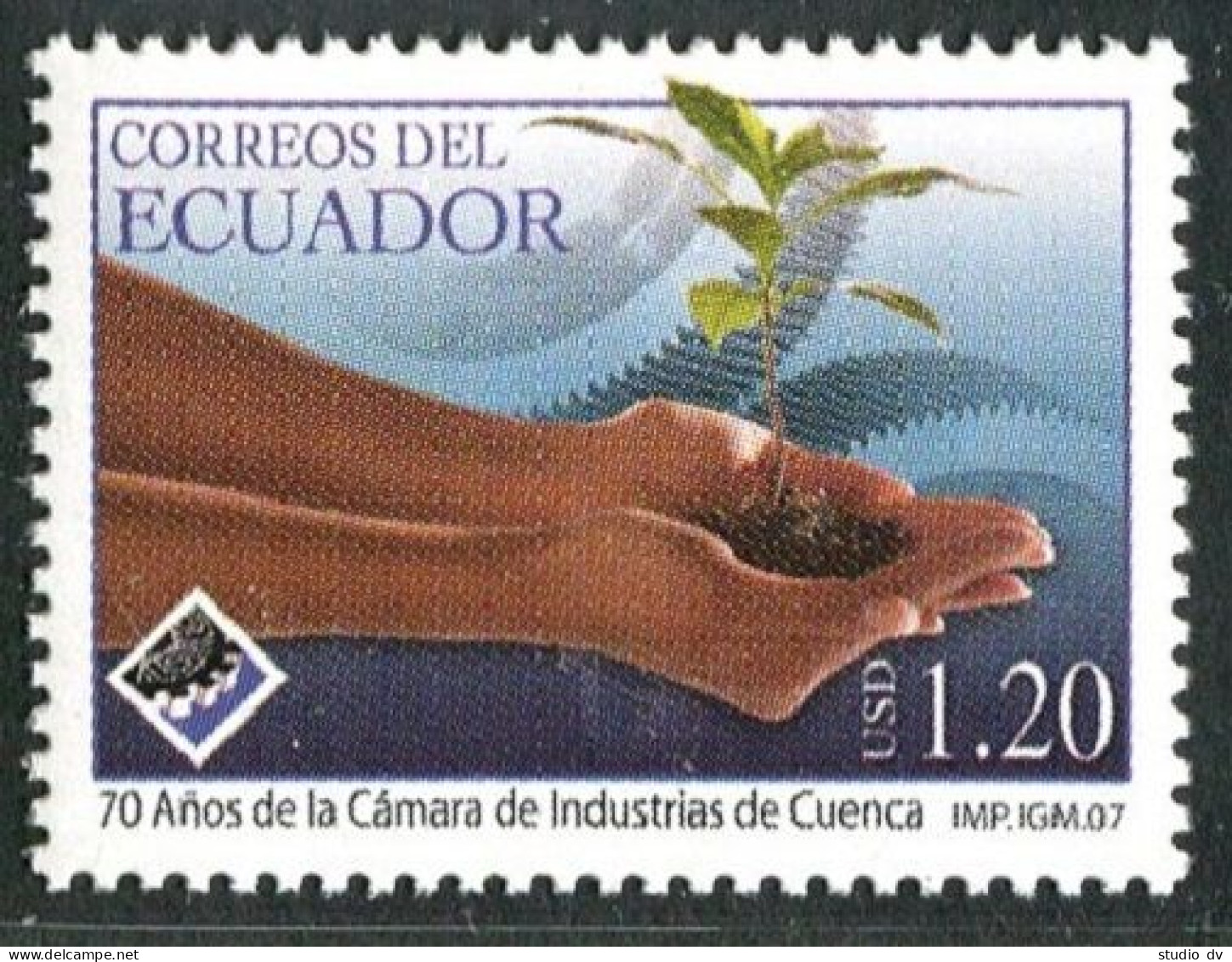 Ecuador 1910, MNH. Cuenca Chamber Of Industries, 70th Ann. 2007. - Equateur