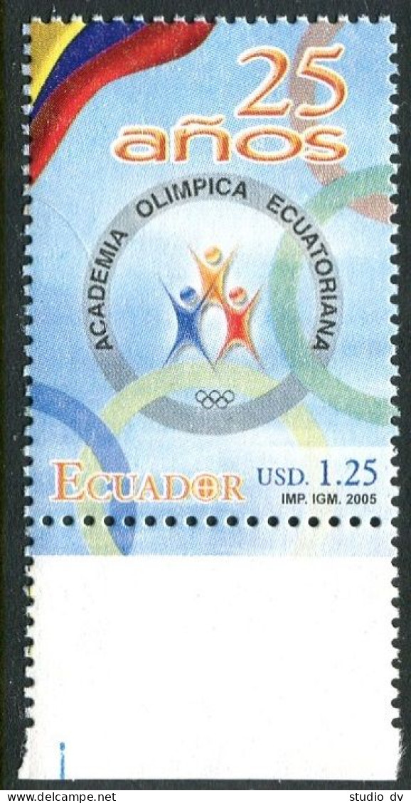 Ecuador 1730, MNH. Olympic Academy, 25th Ann. 2005. - Ecuador