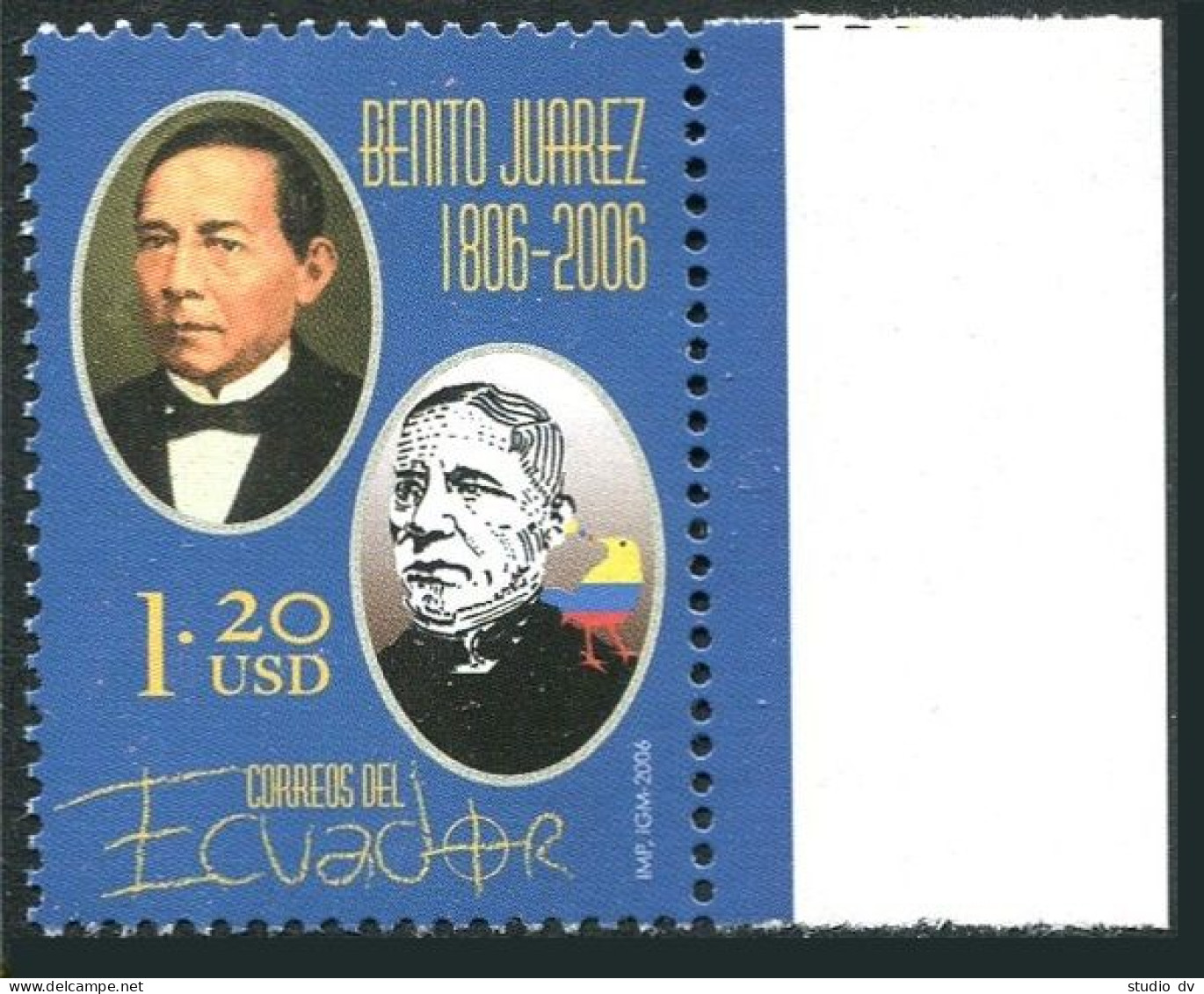 Ecuador 1774, MNH. Benito Juarez, President Of Mexico, 2006. - Ecuador