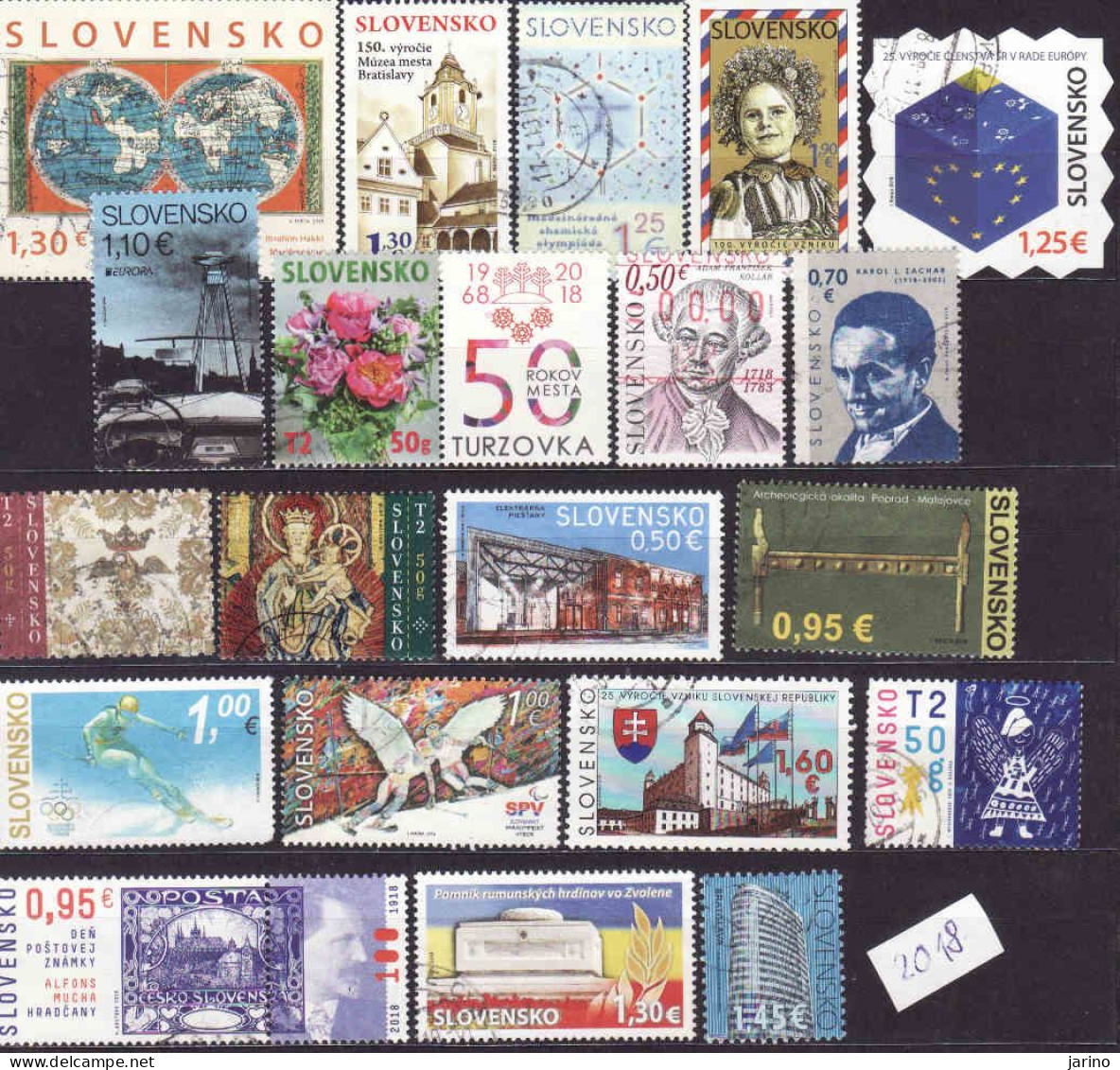 Slovakia - Slovaquie 2018, Used. I Will Complete Your Wantlist Of Czech Or Slovak Stamps According To The Michel Catalog - Gebraucht