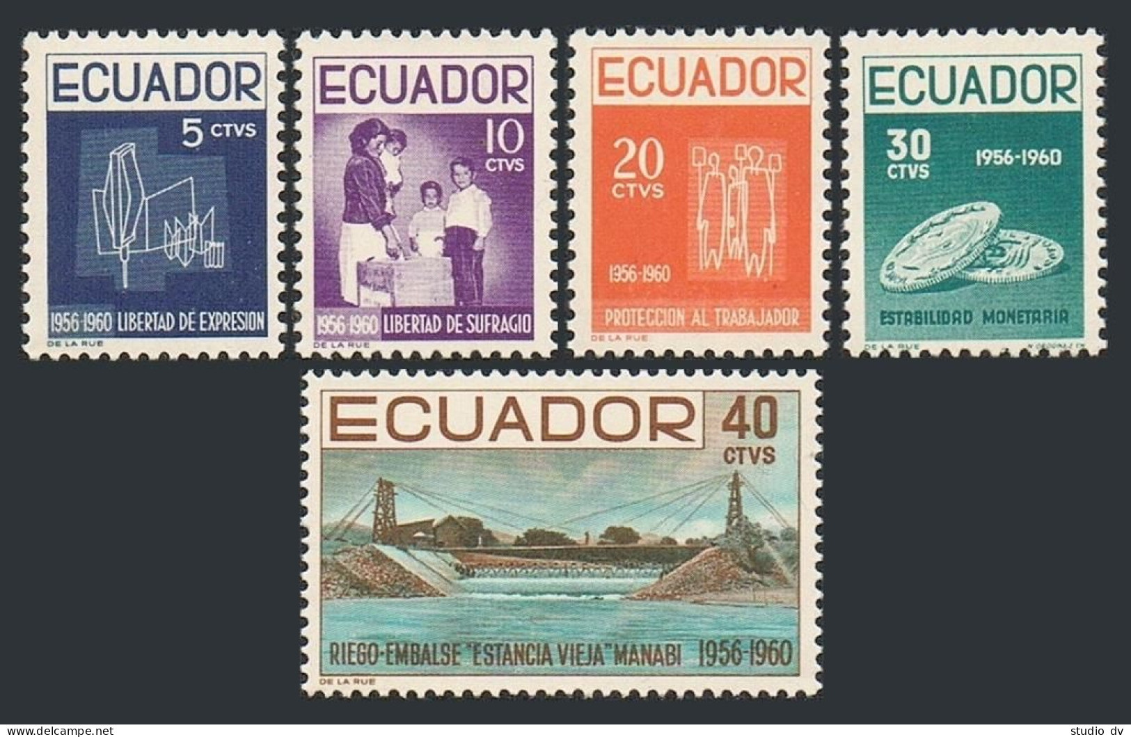 Ecuador 671-675, MNH. Mi 1048-1052. Achievements Of Pres. Camilo Ponce Enriquez. - Ecuador