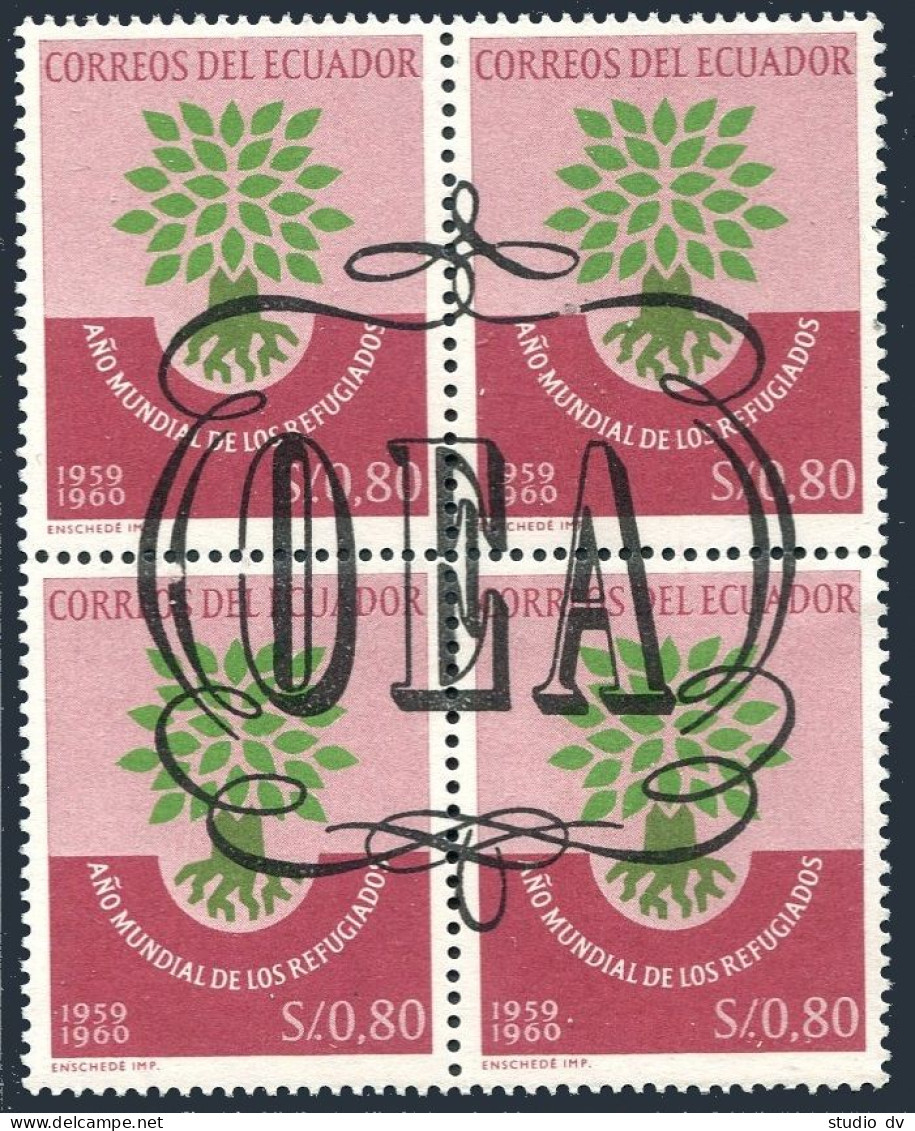 Ecuador 719 Block/4, MNH. Michel 1143. Organization Of American States, 1964. - Ecuador