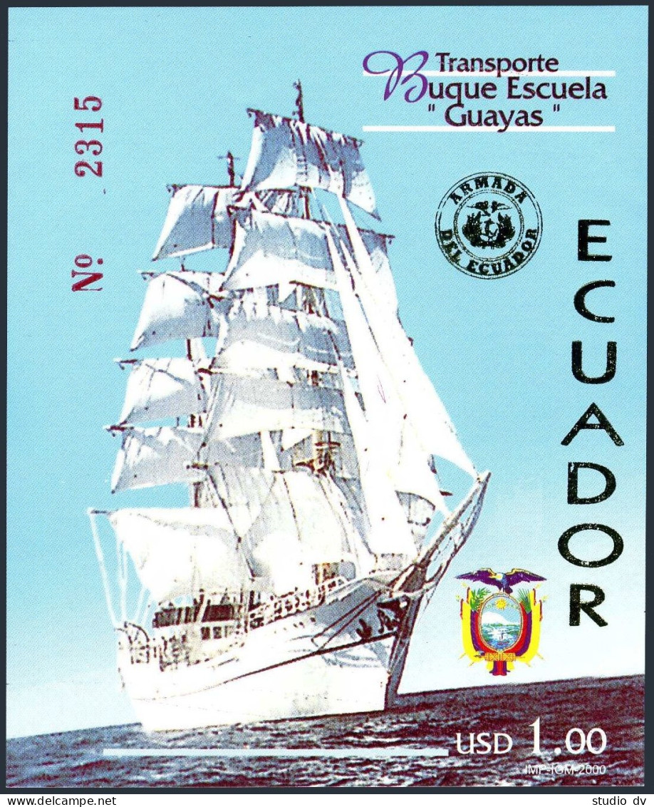 Ecuador 1519, MNH. Training Ship GUAYAS, 2000. - Ecuador