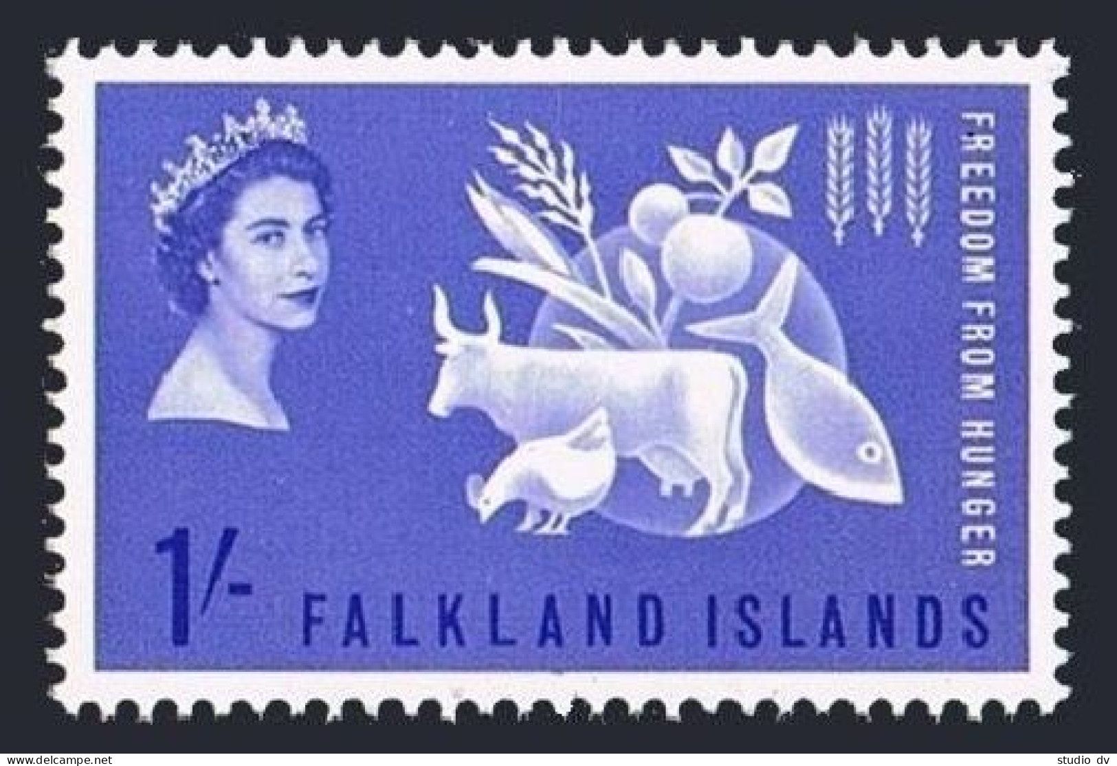 Falkland 146 Block/4, MLH/MNH. Mi 141. FAO 1963. Freedom From Hunger Campaign. - Falklandinseln