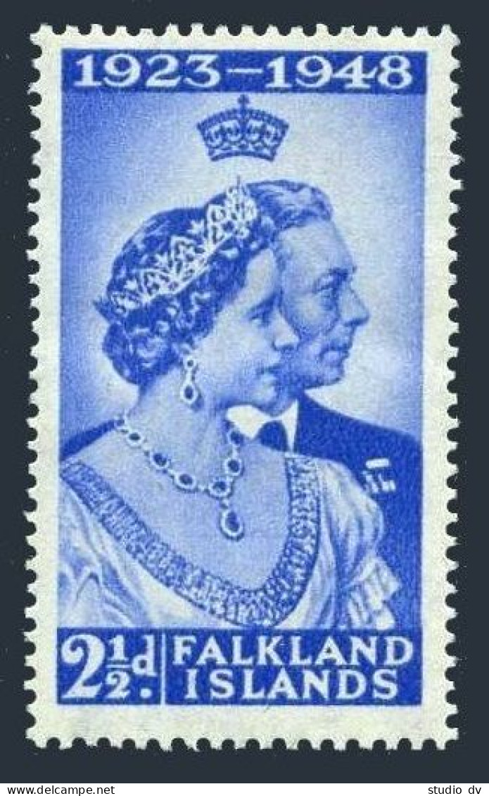 Falkland 99 Sheet/60,MNH.Mi 96. Silver Wedding:King George VI,Queen Elizabeth.  - Falkland